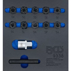   BGS technic 12 részes dugókulcs fej készlet Mercedes Benz kerékőr csavarokhoz (BGS 9338)