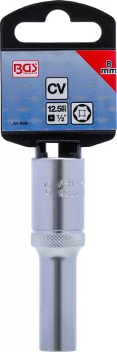 BGS technic 1/2" Dr. Deep Socket, Pro Torque® hosszított dugókulcs fej, 8 mm (BGS 9355)