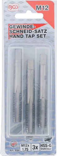 BGS technic 3 darabos M12 x 1.75 menetfúró készlet (BGS 936)