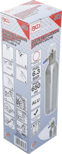 BGS technic Sűrített levegős, újratölthető, szórófejes palack (BGS 9393)