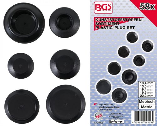 BGS technic 58 részes műanyag dugó készlet, Ø 10-22.2 mm (BG