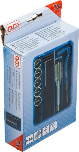 BGS technic 7 részes menetjavító készlet, M18X1.5 (BGS 9433)