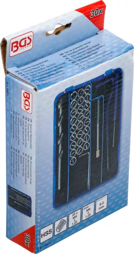 BGS technic 29 részes menetjavító készlet, M9X1.25 (BGS 9435)