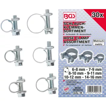   BGS technic 30 részes acél tömlőbilincs készlet (BGS 9476)