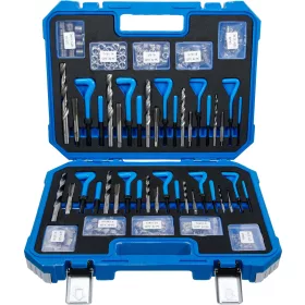   BGS technic Menetjavító készlet spirálbetétekkel, metrikus M5–M12 és colos 1/4"–1/2", HSS, 320 részes (9483)