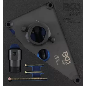   BGS technic Magasnyomású üzemanyagpumpa lánckerék lehúzó készlet Hyundai és Kia közös nyomócsöves motorokhoz, 1/6-os szerszámtálcában (BGS 9497)