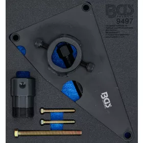  BGS technic Magasnyomású üzemanyagpumpa lánckerék lehúzó készlet Hyundai és Kia közös nyomócsöves motorokhoz, 1/6-os szerszámtálcában (BGS 9497)
