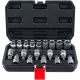 BGS DIY 19 részes 1/2" befogású Torx bitfej és E-Torx dugófej készlet (BGS 95100)