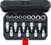 BGS DIY 19 részes 1/2" befogású Torx bitfej és E-Torx dugófej készlet (BGS 95100)