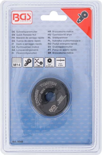 BGS Technic Gyorskioldós rögzítőanya | sarokcsiszolóhoz | M14 (BGS 9549)