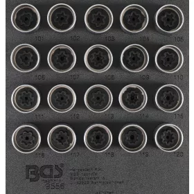   BGS technic Kerékőr leszedő készlet Opel, Vauxhall (A típus) | 20 darabos (BGS 9556)