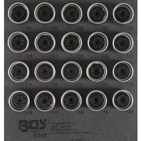   BGS technic Kerékőr leszedő készlet Opel, Vauxhall (A típus) | 20 darabos (BGS 9556)