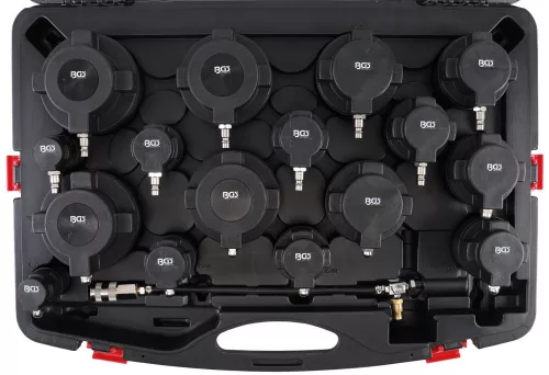 BGS technic Turbófeltöltő töltőlevegőrendszer vizsgáló készlet | 17 darabos (BGS 9585)