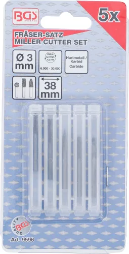 BGS technic HSS marófej készlet, extra rövid | 5 darabos (BGS 9596)