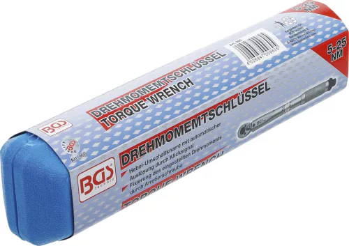 BGS technic Nyomatékkulcs kattanós, racsnis, 1/4", 5–25 Nm, ±4% pontossággal (BGS 960)