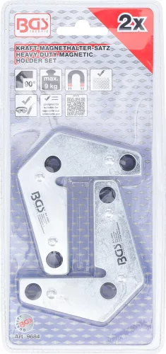 BGS technic Mágneses szögbeállító készlet | L-alakú | 9 kg | 2 darabos (BGS 9684)