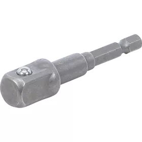   BGS technic Adapter fúrógépekhez | külső hatszögletű hajtás 6,3 mm (1/4") / külső négyszögletű hajtószár 12,5 mm (1/2") (BGS 9685-3)