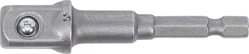 BGS technic Adapter fúrógépekhez | külső hatszögletű hajtás 6,3 mm (1/4") / külső négyszögletű hajtószár 12,5 mm (1/2") (BGS 9685-3)