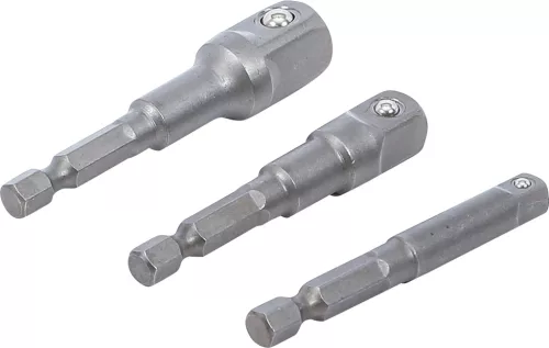 BGS technic Adapterkészlet fúrógépekhez  1/4"-3/8"-1/2", 3 darabos (BGS 9685)