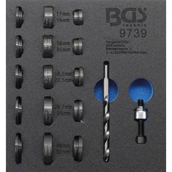   BGS technic Lökhárító lyukasztó készlet | parkolószenzorokhoz | Ø 17 - 32 mm (BGS 9739)