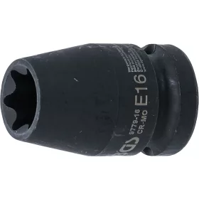   BGS technic 1/2" E-Torx levegős dugókulcs fej | E16 (BGS 9779-16)