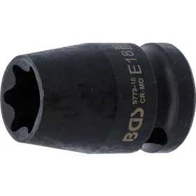   BGS technic 1/2" E-Torx levegős dugókulcs fej | E18 (BGS 9779-18)