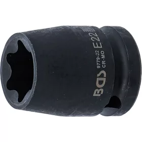   BGS technic 1/2" E-Torx levegős dugókulcs fej | E22 (BGS 9779-22)