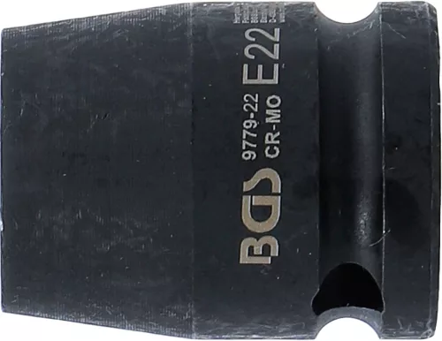 BGS technic 1/2" E-Torx levegős dugókulcs fej | E22 (BGS 9779-22)