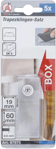 BGS DIY Trapéz alakú pengekészlet | 0,6 x 19 mm | 5 db. (BGS 97975)