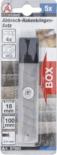 BGS DIY Törhető horgaspenge-készlet | 5 darabos (BGS 97980)