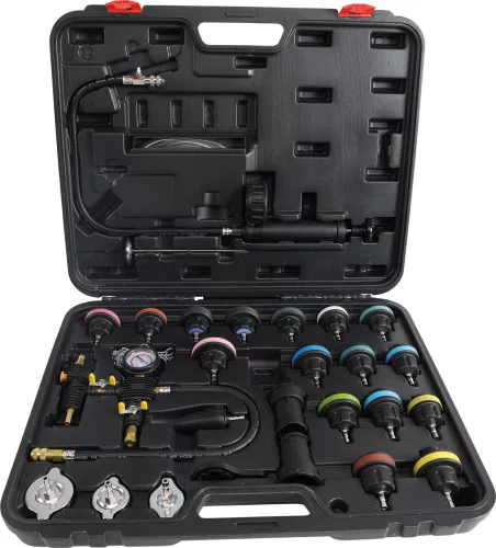 BGS DIY 27 részes radiátor nyomás és hűtőrendszer ellenőrző készlet (BGS 98098)
