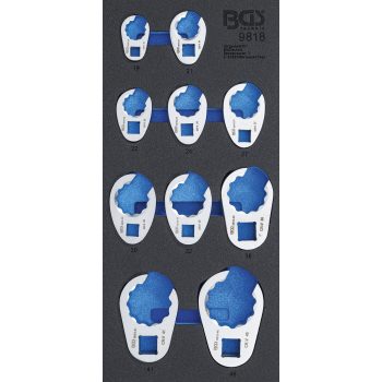   BGS technic Műhelykocsi-betét 1/3: Hollanderkulcs készlet | 10 mm (3/8") / 12,5 mm (1/2") / 20 mm (3/4") | 10 darabos (BGS 9818)