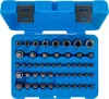BGS technic Bitfej és dugókulcsfej készlet | E-profil / T-profil (Torx) / T-profil (Torx) furattal / TP-profil (Torx plus) | 52 darabos (BGS 9839)