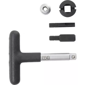   BGS technic Olajleeresztő kulcs készlet | Műanyag olajleeresztő csavarokhoz | Külső hatszögletű kulcsnyílású hajtás 6,3 mm (1/4"), külső hatszögletű 10 mm (3/8") | 5 darabos (BGS 9843)