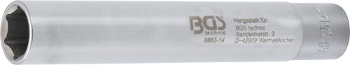 BGS technic Dugókulcs, hatszögletű, extra mély | 10 mm (3/8") | 14 mm (BGS 9863-14)
