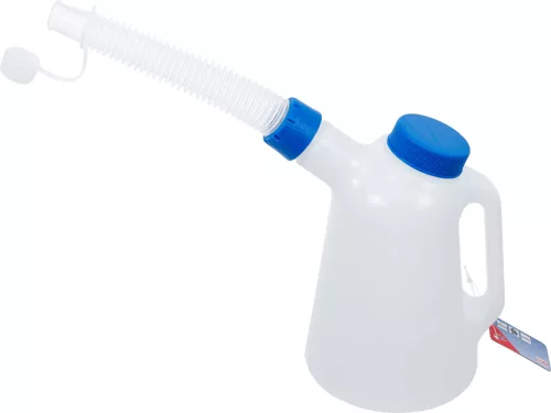 BGS technic Feltöltőkanna rugalmas kiöntőcsővel és fedéllel, 1 l, 0,25 l-es mérőskálával (BGS 9938)