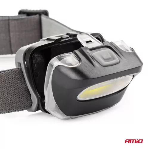 AMiO LED COB fejlámpa 3xAAA 150Flux IPX3 (02199)