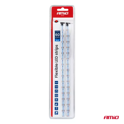 AMiO rugalmas COB LED-szalagok, kék 2x30 cm 12 V (04571)