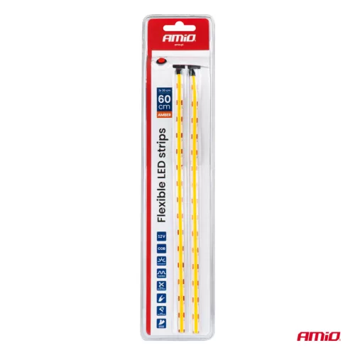 AMiO rugalmas COB LED-szalagok, borostyánsárga 2x30 cm 12 V (04572)