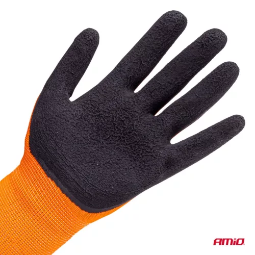 AMiO PE Latex habbevonatos munkavédelmi kesztyű 4 db méret 8 (2 pár), (04639)