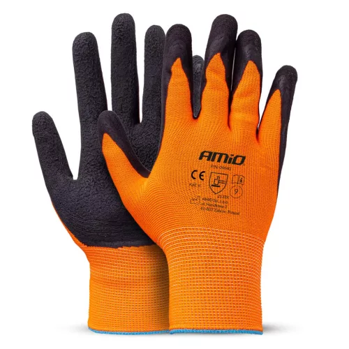 AMiO PE Latex habbevonatos munkavédelmi kesztyű 4 db méret 9 (2 pár), 2132X (04640)