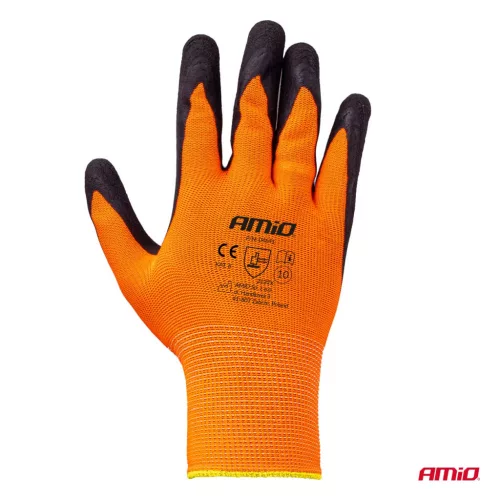 AMiO PE Latex habbevonatos munkavédelmi kesztyű 4 db méret 10 (2 pár), 2132X (04641)