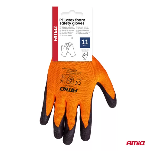 AMiO PE Latex habbevonatos munkavédelmi kesztyű 4 db méret 11 (2 pár), 2132X (04642)