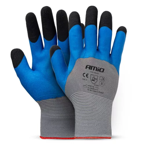 AMiO PE Latex 3/4 habbevonatos munkavédelmi kesztyű 4 db méret 8 (2 pár), 3131X (04643)