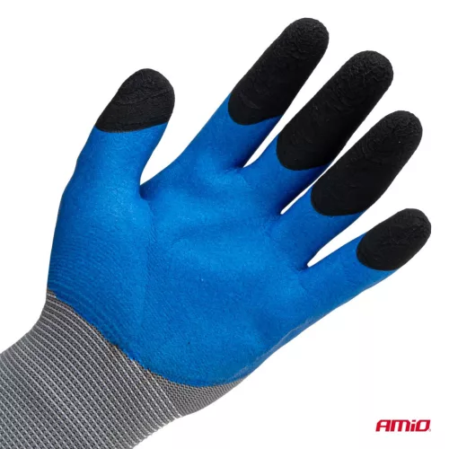 AMiO PE Latex 3/4 habbevonatos munkavédelmi kesztyű 4 db méret 9 (2 pár), 3131X (04644)