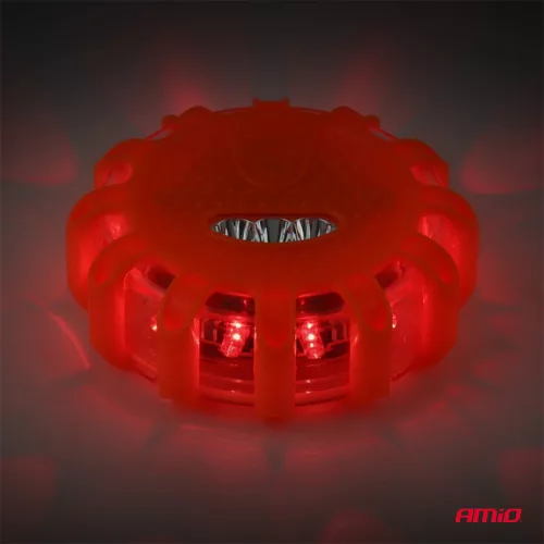 AMiO LED-es biztonsági jelzőlámpák 12SMD+3SMD 10 db piros (04672)
