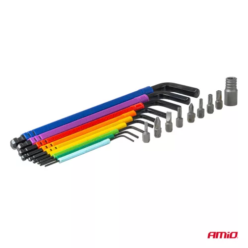 AMiO imbuszkulcsok – bit készlet 18 db CRV (04787)