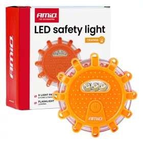   AMiO LED-es biztonsági jelzőlámpa 3xAAA IP65 12SMD + 3SMD (04828)