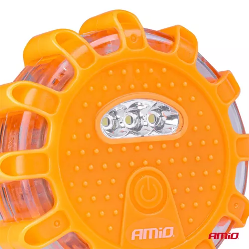 AMiO LED-es biztonsági jelzőlámpa 3xAAA IP65 12SMD + 3SMD (04828)