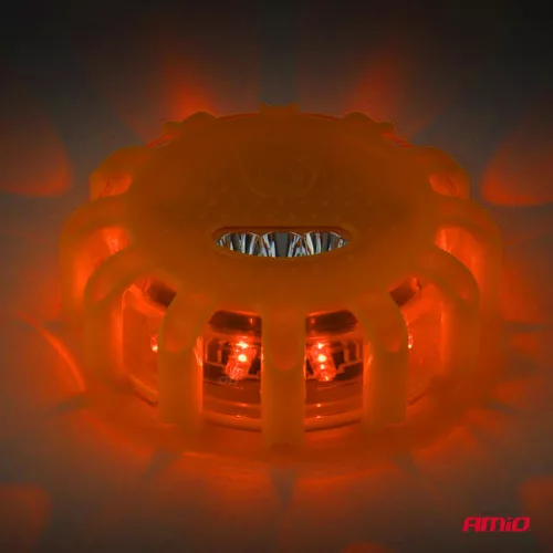 AMiO LED-es biztonsági jelzőlámpa 12SMD+3SMD 650mAh (04829)